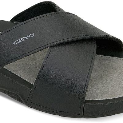 Sandalo Ceyo uomo 9877 taglie 40-45 (6 ½ - 10 ½ UK) - 40 - Nero
