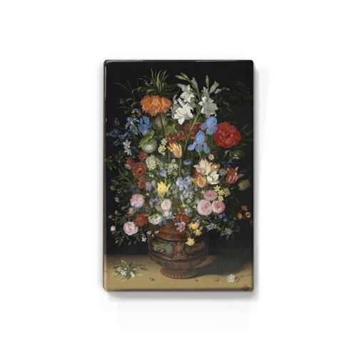 Laqueprint, Bloemen in een vaas - Jan Brueghel de Oude