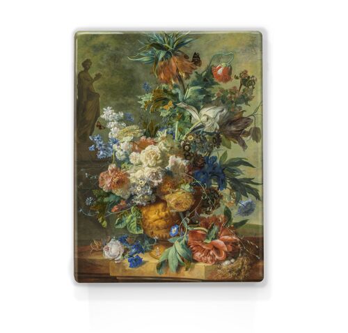 Laqueprint, Stilleven met bloemen - Jan van Huysum II