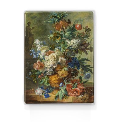 Laqueprint, Stillleben mit Blumen - Jan van Huysum II