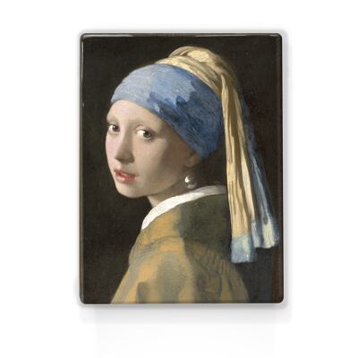 Lackdruck, Mädchen mit Perlenohrgehänge - Johannes Vermeer