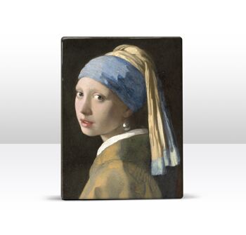 Estampe en laque, Jeune fille à la perle - Johannes Vermeer 3