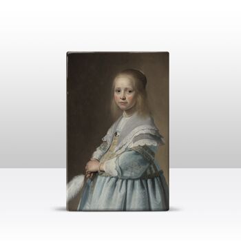 Laque, Portrait d'une jeune fille en bleu - Johannes Cornelisz. Verspronck 3