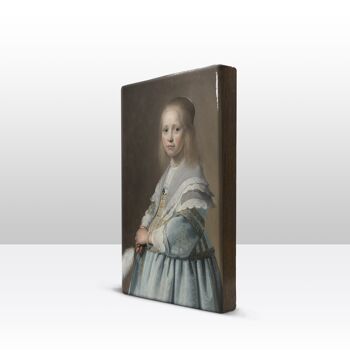 Laque, Portrait d'une jeune fille en bleu - Johannes Cornelisz. Verspronck 4