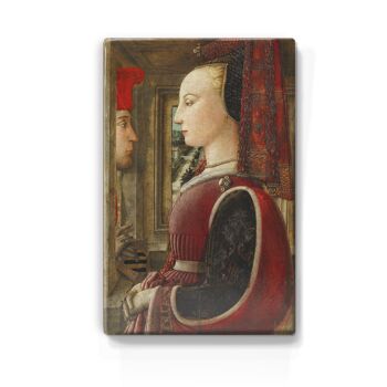 Laque, Portrait d'une femme avec un homme à la fenêtre à battant - Filippo Lippi 1