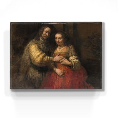Stampa laccata, La sposa ebrea - Rembrandt van Rijn,