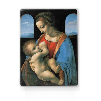 Lacquer print, Little Madonna - Leonardo Da vinci