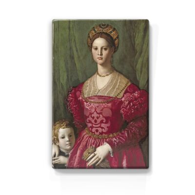 Laqueprint, Eine junge Frau und ihr kleiner Sohn - Agnolo Bronzino