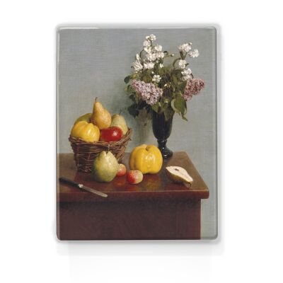 Laqueprint, Stilleben mit Blumen und Früchten - Henri Fantin-Latour