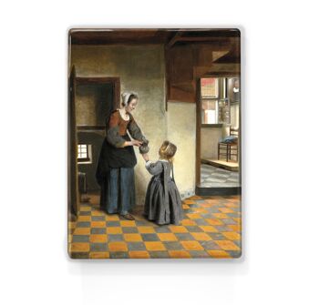 Laqueprint, Une femme avec un enfant dans un garde-manger - Adriaen van Utrecht 1