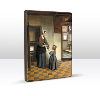 Laqueprint, Une femme avec un enfant dans un garde-manger - Adriaen van Utrecht 2