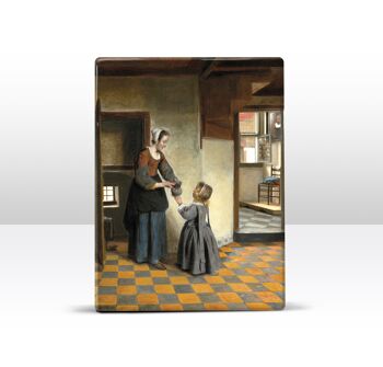 Laqueprint, Une femme avec un enfant dans un garde-manger - Adriaen van Utrecht 3