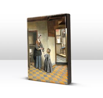 Laqueprint, Une femme avec un enfant dans un garde-manger - Adriaen van Utrecht 4