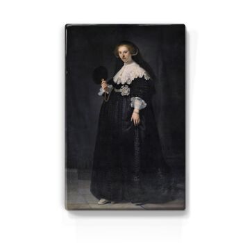 Laqueprint, Portrait of Oopjen Coppit - Rembrandt van Rijn 1