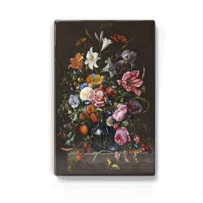 Laqueprint , Vaas met bloemen - Jan Davidsz de Heem