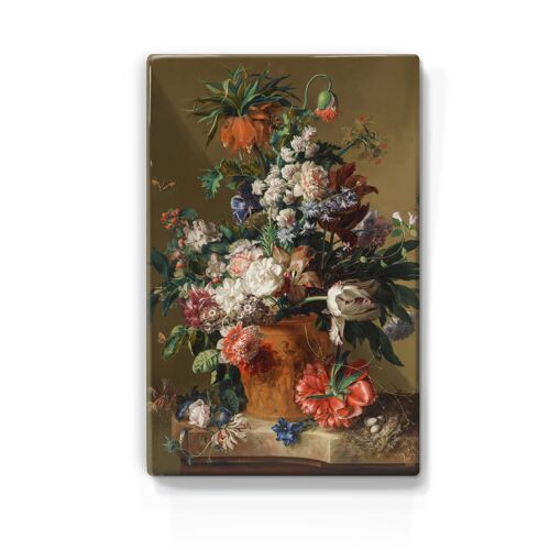 Laqueprint, Stilleven met bloemen - Jan van Huysum III