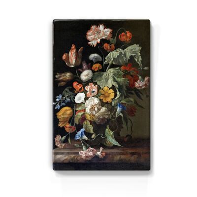 Lacquer print, Still life with flowers - Rachel Ruysch