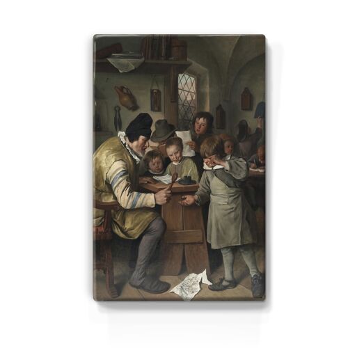 Laqueprint, De dorpsschool - Jan Steen