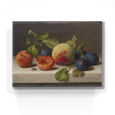 Laqueprint, Stilleven met fruit en een wesp - Emilie Preyer