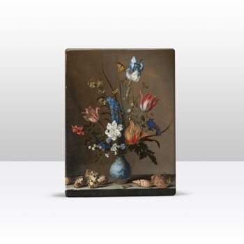 Laqueprint, Fleurs dans un vase Wan-Li avec coquillages - Balthasar van der Ast 3