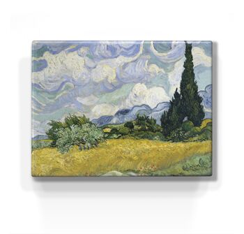 Laque, Champ de blé avec cyprès - Vincent van Gogh 1