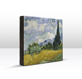 Laque, Champ de blé avec cyprès - Vincent van Gogh 2