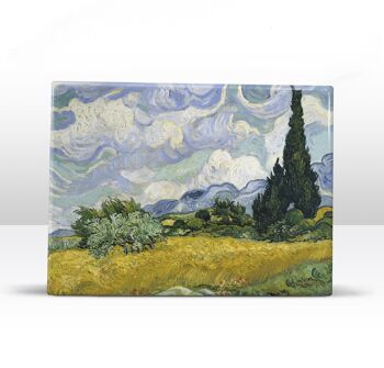 Laque, Champ de blé avec cyprès - Vincent van Gogh 3