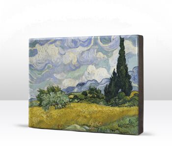 Laque, Champ de blé avec cyprès - Vincent van Gogh 4