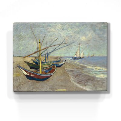 Laqueprint, Fishing boats on the beach of Les Saintes-Maries-de-la-Mer - Vincent van Gogh