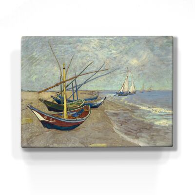 Laque, Bateaux de pêcheurs sur la plage des Saintes-Maries-de-la-Mer - Vincent van Gogh