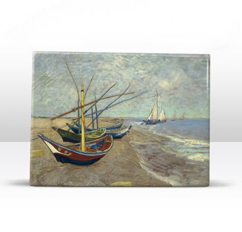 Laque, Bateaux de pêcheurs sur la plage des Saintes-Maries-de-la-Mer - Vincent van Gogh 3