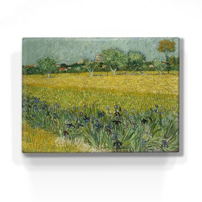 Laqueprint, Veld met bloemen bij Arles - Vincent van Gogh