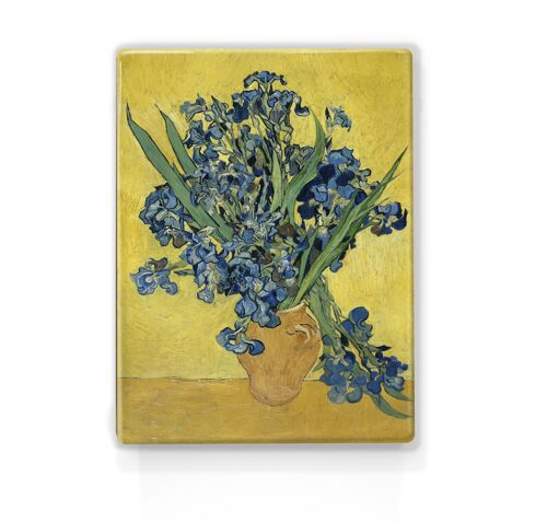 Laqueprint, Irissen in een vaas - Vincent van Gogh II