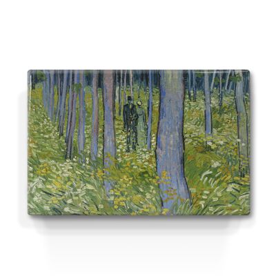 Estampe en laque, Vincent van Gogh - Sous-bois avec deux personnages - Vincent van Gogh