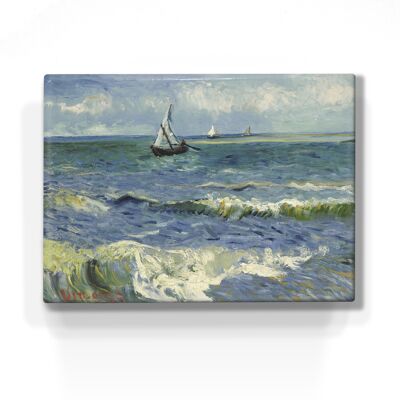 Laqueprint, Zeegezicht bij Les Saintes-Maries-de-la-Mer - Vincent van Gogh