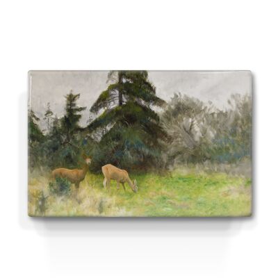 Laqueprint, Roe deer in summer green - Bruno Liljefors