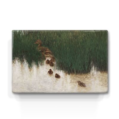 Laqueprint, Duck family in the reeds - Bruno Liljefors