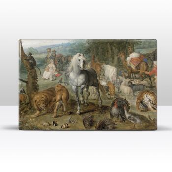 Laque, Paysage paradisiaque avec animaux - Jan Breughel l'Ancien 3