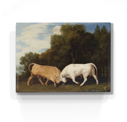 Laqueprint, Vechtende stieren - George Stubbs