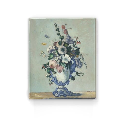 Laqueprint, Bloemen in een Rococo vaas - Paul Cézanne