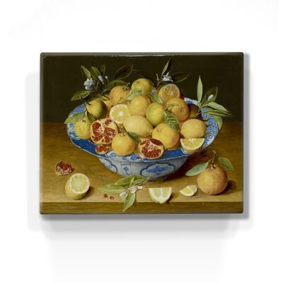 Laqueprint, Still life with lemons, oranges and a pomegranate - Jacob van Hulsdonck