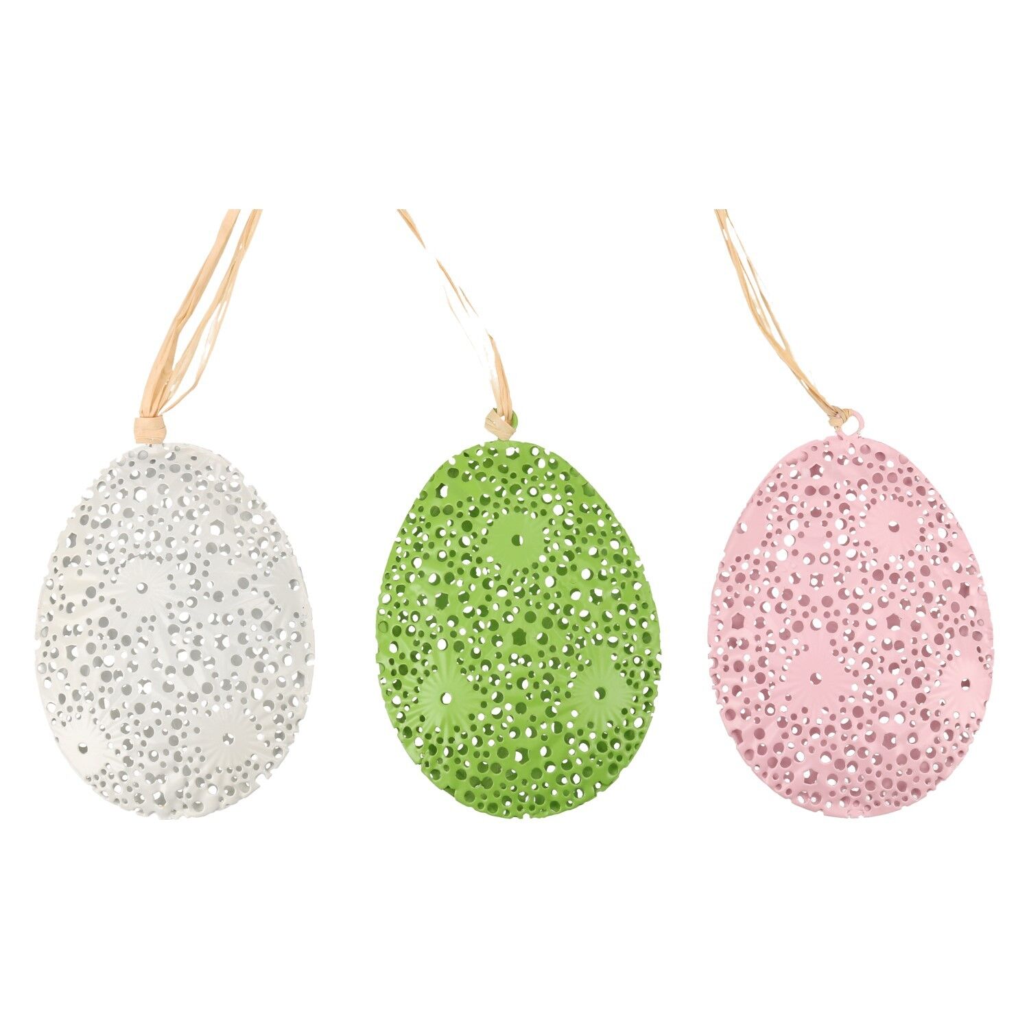 Uovo in metallo con motivo stampato