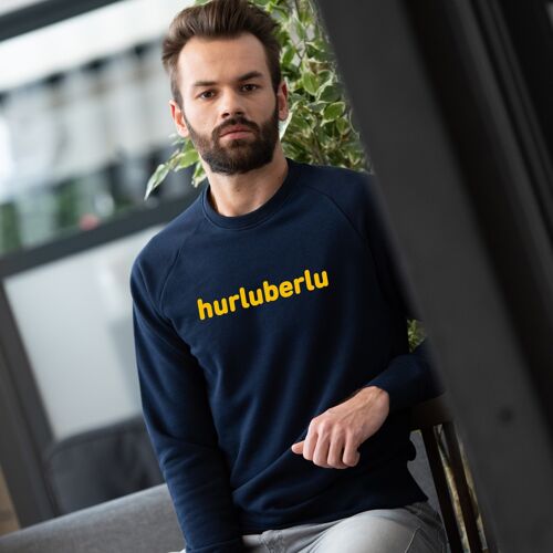 Sweat-shirt "Hurluberlu" - Homme - Couleur Bleu Marine
