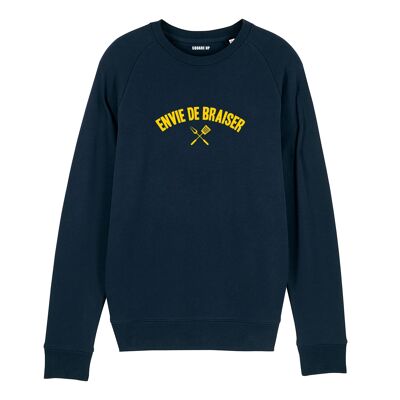 "Envy to braise" sweatshirt - Men - Color Navy Blue