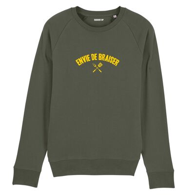 "Envy to braise" sweatshirt - Men - Color Khaki