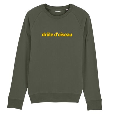 Sweat-shirt "Drôle d'oiseau" - Homme - Couleur Kaki