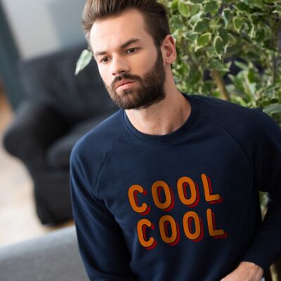 "Cool Cool" Sweatshirt - Men - Color Navy Blue