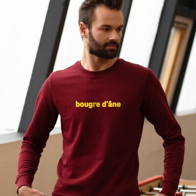 Sweatshirt "Bougre d'âne" - Herren - Farbe Bordeaux