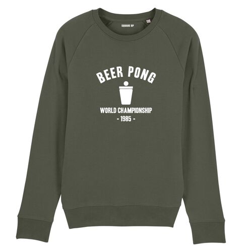 Sweat-shirt "Beer Pong Championship" - Homme - Couleur Kaki