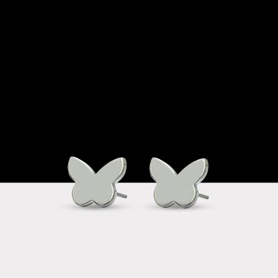 Boucles d'Oreilles Papillon Fantaisie Argent